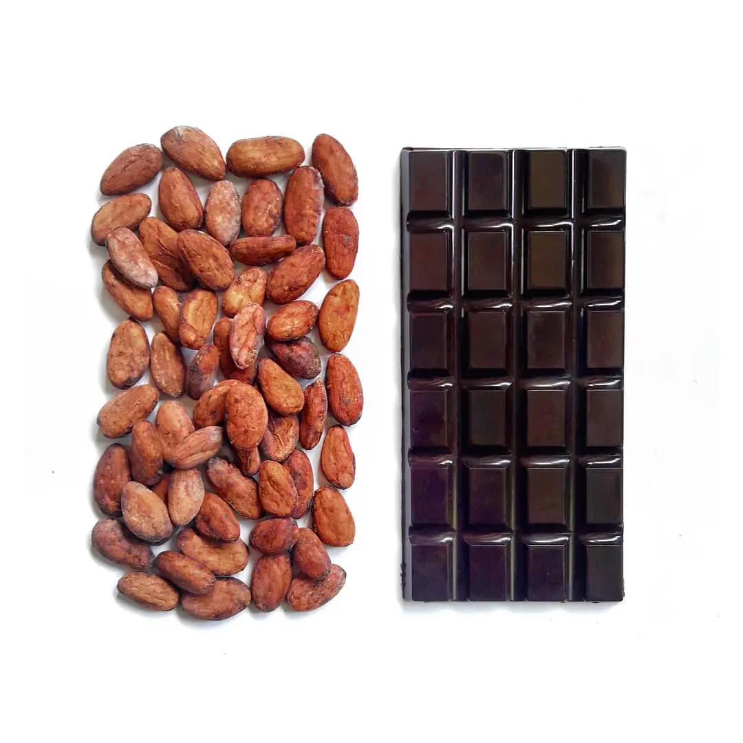 Cocoa and a dark bar