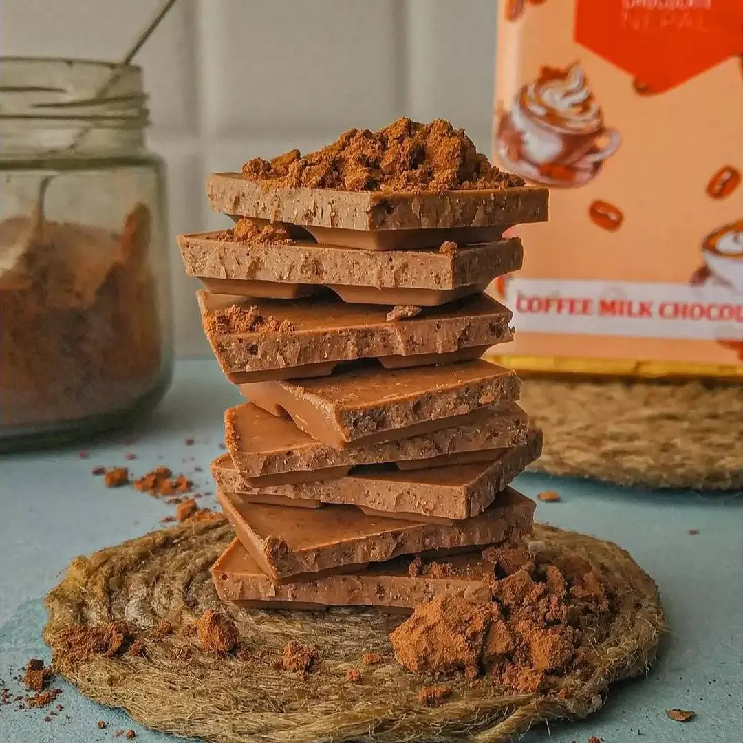 Almond chocolate stacked